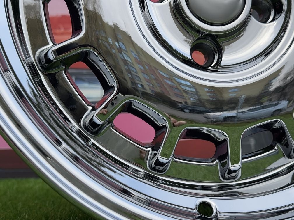 VW Classic Steel Type 2 Style R15X8.25J 4X100 ET20 73.1 Black Chrome 8