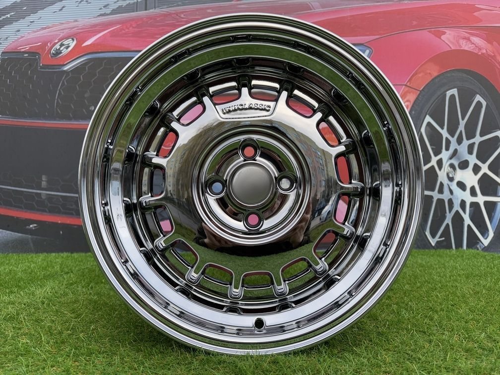 VW Classic Steel Type 2 Style R15X8.25J 4X100 ET20 73.1 Black Chrome 10