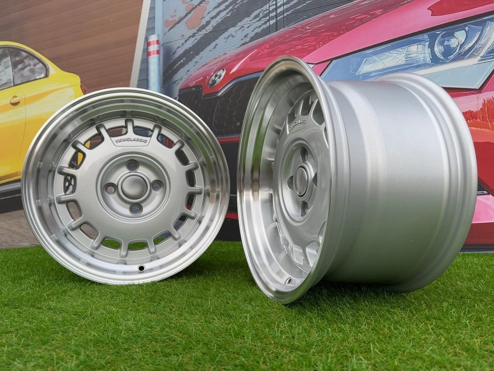 VW Classic Steel Type 2 Style R15X8.25J 4X100 ET20 73.1 Silver 7