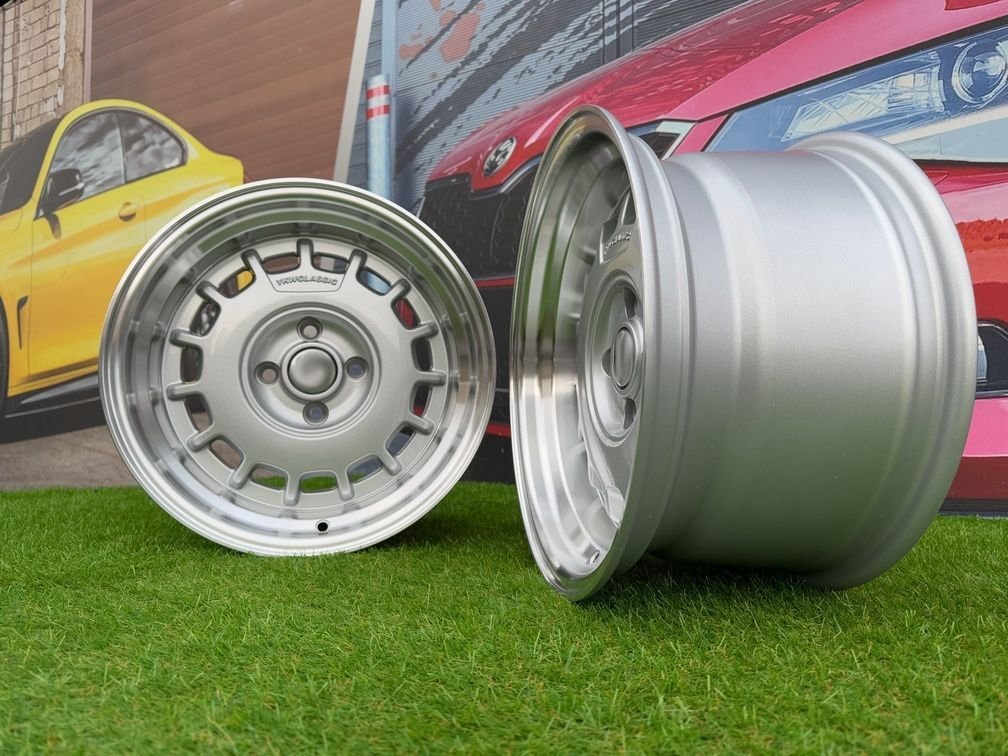 VW Classic Steel Type 2 Style R15X8.25J 4X100 ET20 73.1 Silver 8