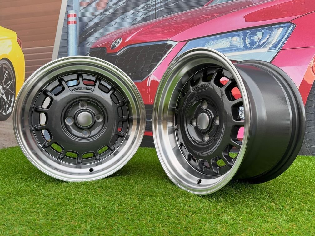 VW Classic Steel Type 2 Style R15X8.25J 4X100 ET20 73.1 Grey with Diamond cut lip 5