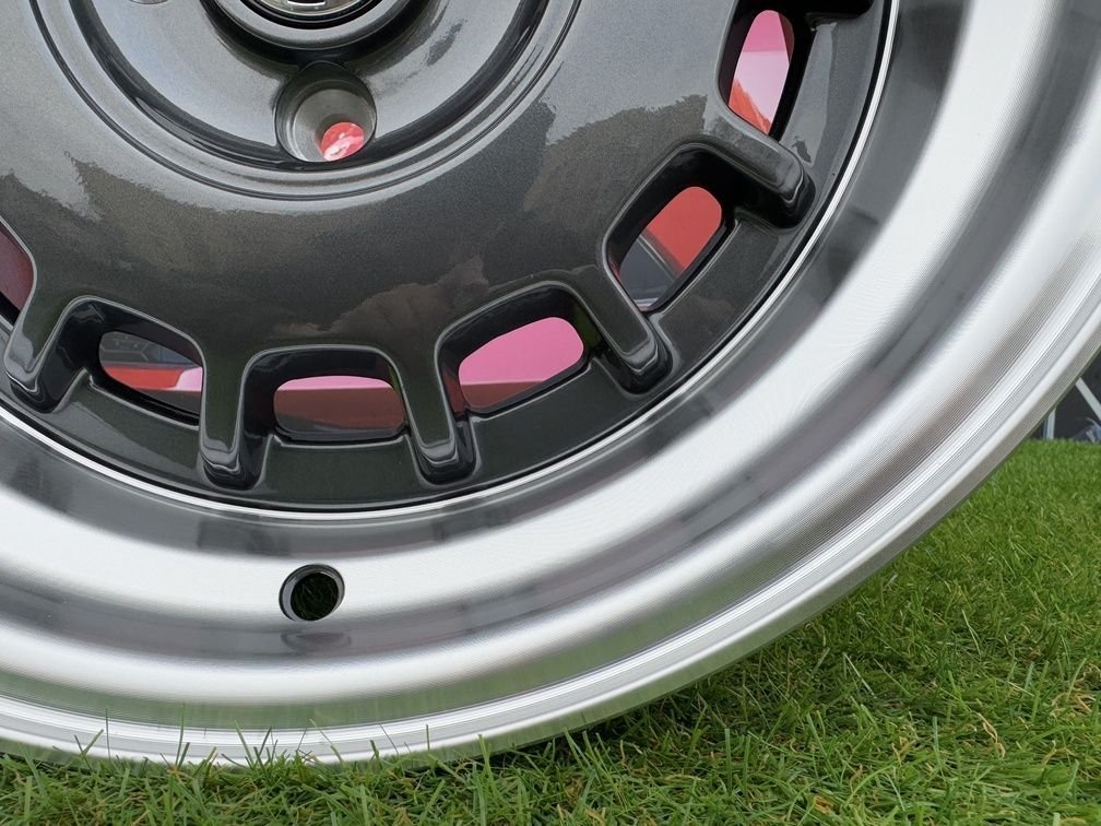 VW Classic Steel Type 2 Style R15X8.25J 4X100 ET20 73.1 Grey with Diamond cut lip 6