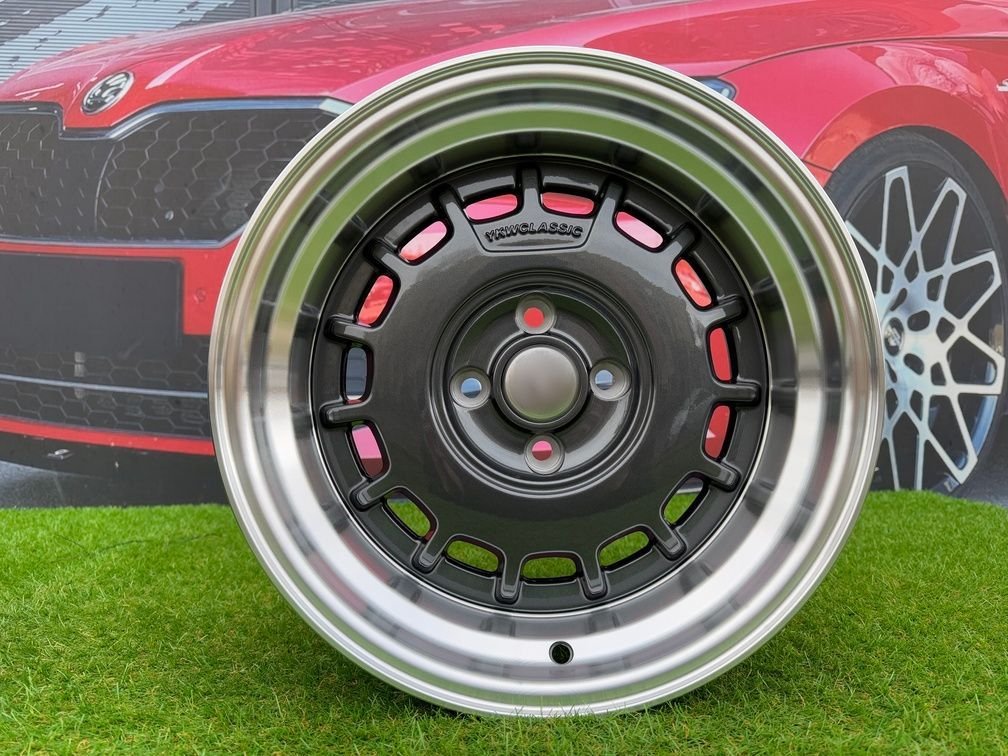 VW Classic Steel Type 2 Style R15X8.25J 4X100 ET20 73.1 Grey with Diamond cut lip 7