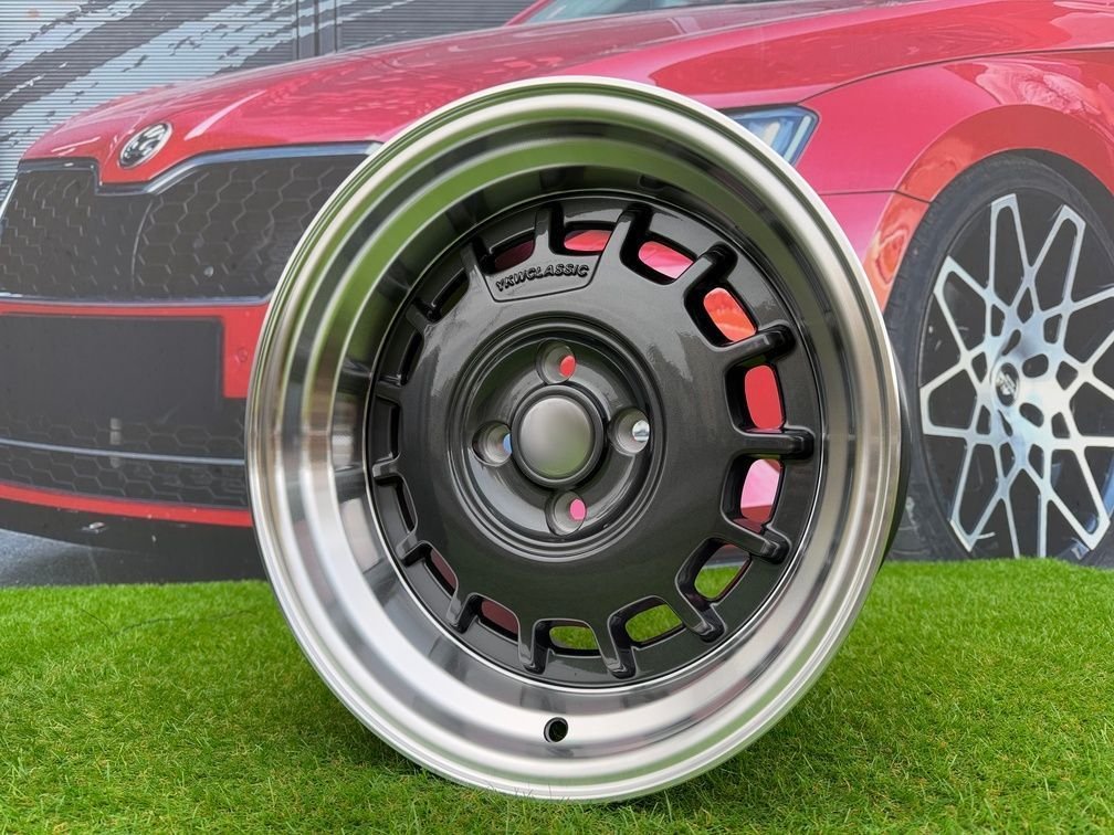 VW Classic Steel Type 2 Style R15X8.25J 4X100 ET20 73.1 Grey with Diamond cut lip 8