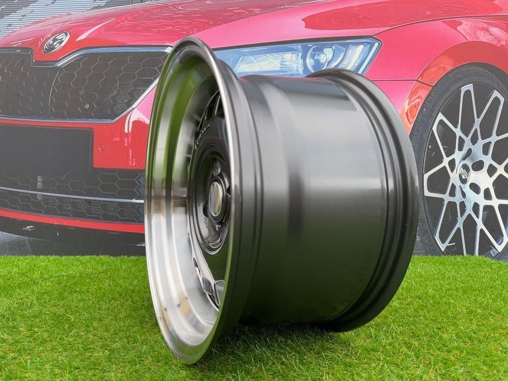 VW Classic Steel Type 2 Style R15X8.25J 4X100 ET20 73.1 Grey with Diamond cut lip 10