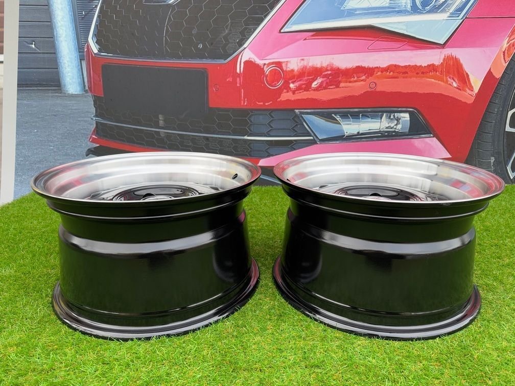 VW Classic Steel Type 2 Style R15X8.25J 4X100 ET20 73.1 Black 7