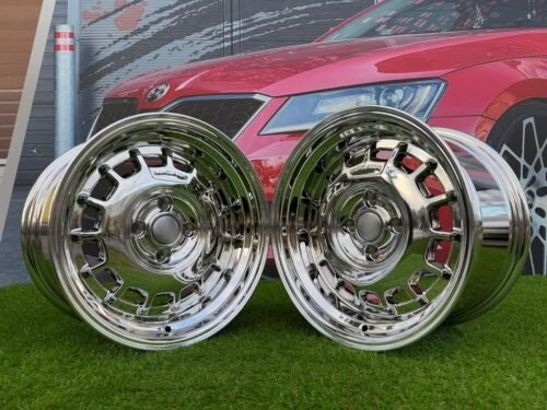VW Classic Steel Type 2 Style R15X8.25J 4X100 ET20 73.1 Chrome