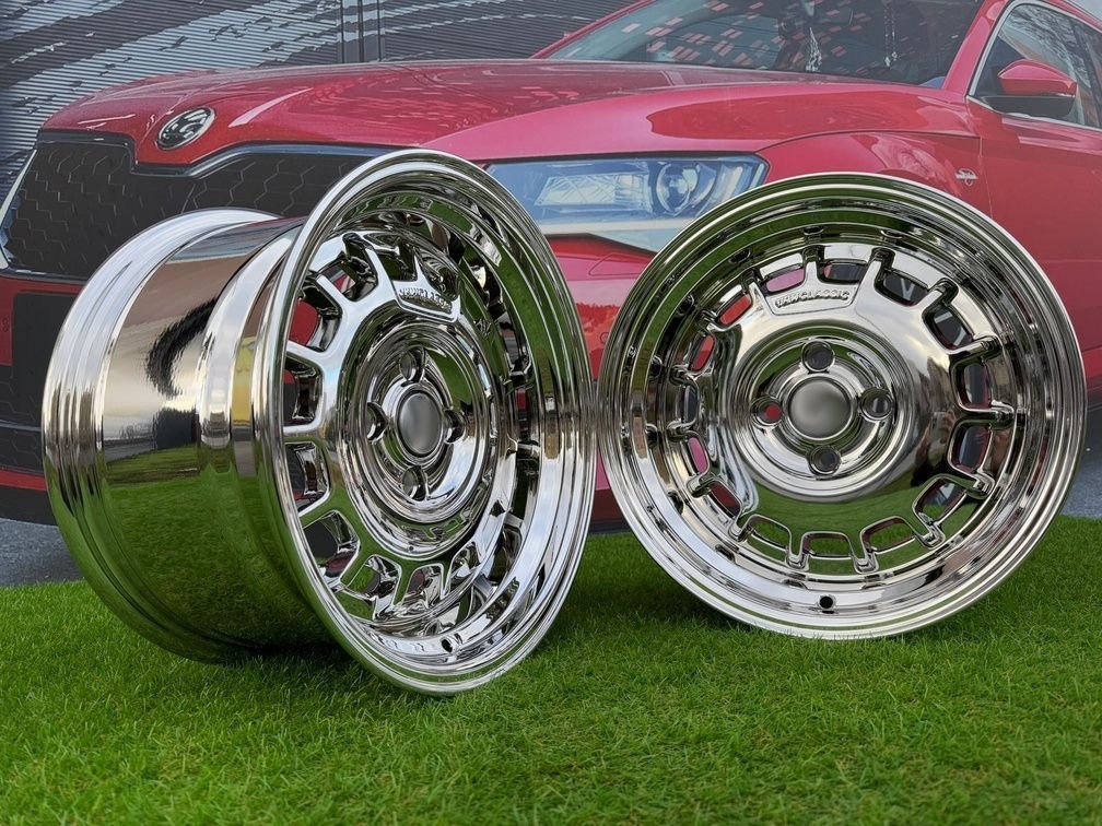 VW Classic Steel Type 2 Style R15X8.25J 4X100 ET20 73.1 Chrome 2