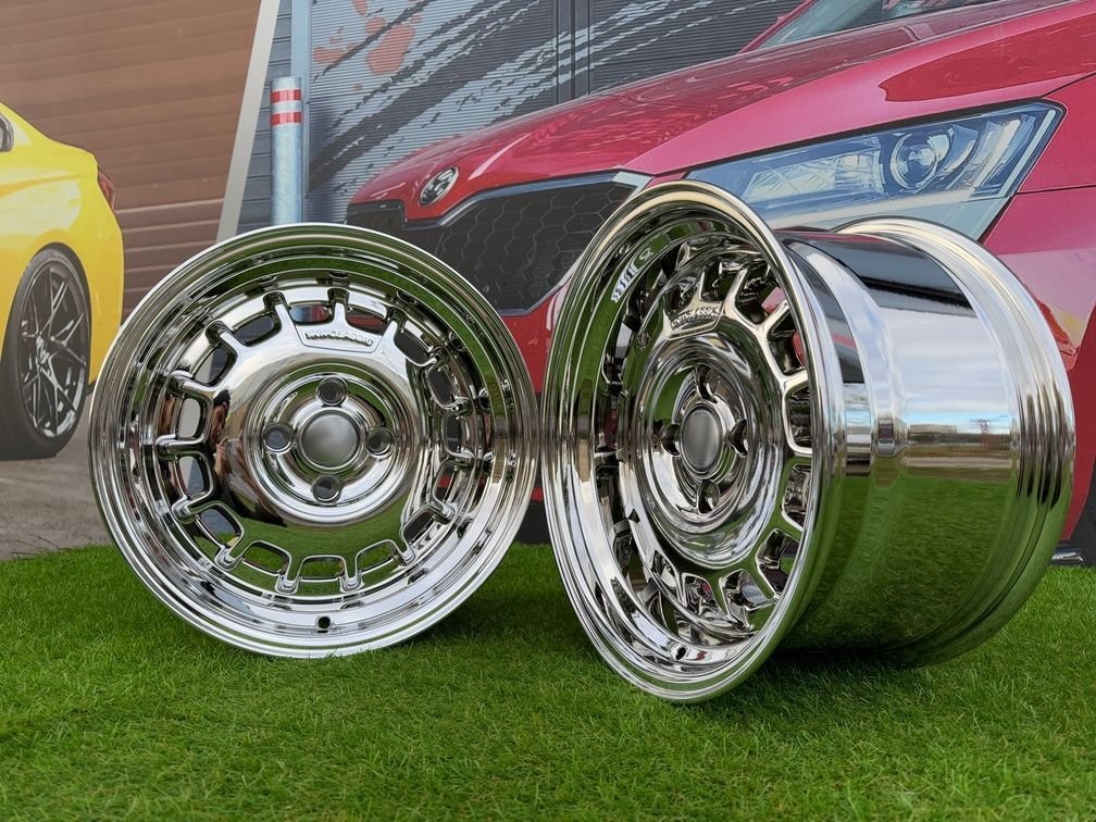 VW Classic Steel Type 2 Style R15X8.25J 4X100 ET20 73.1 Chrome 4
