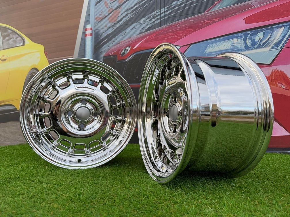 VW Classic Steel Type 2 Style R15X8.25J 4X100 ET20 73.1 Chrome 5