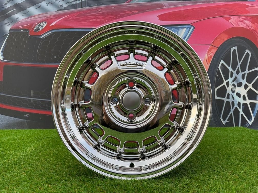 VW Classic Steel Type 2 Style R15X8.25J 4X100 ET20 73.1 Chrome 7