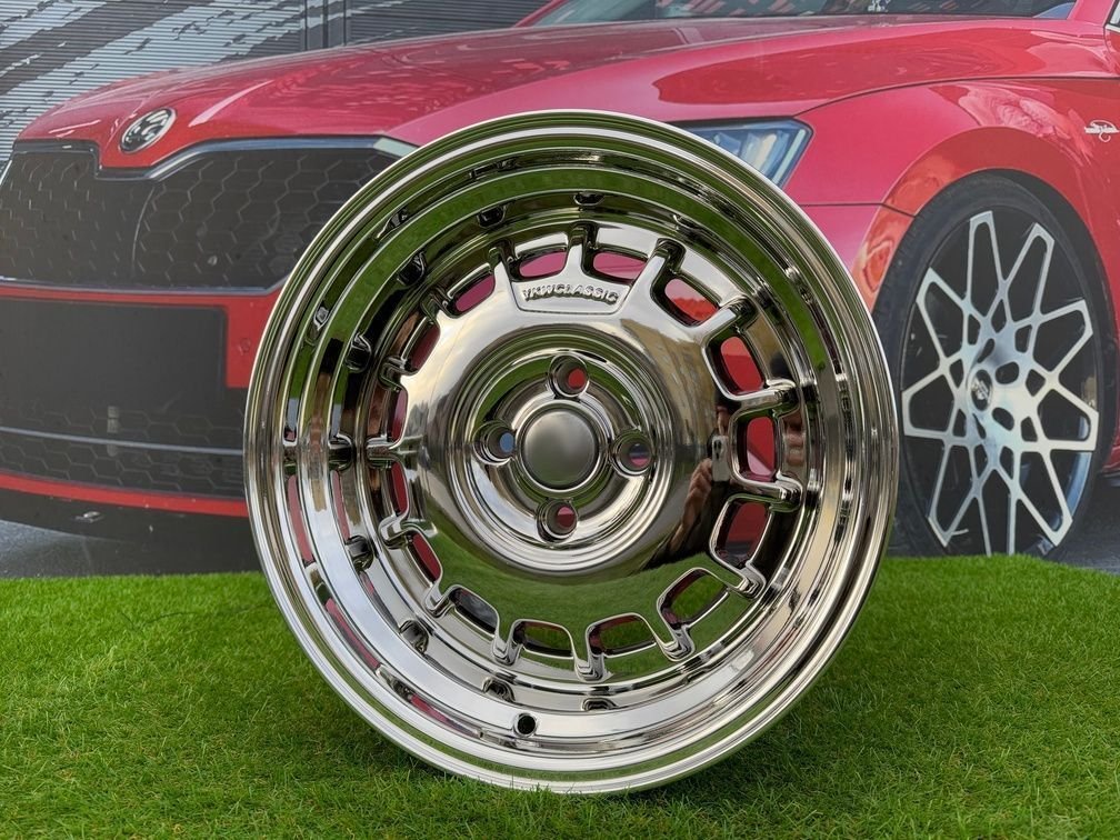 VW Classic Steel Type 2 Style R15X8.25J 4X100 ET20 73.1 Chrome 8