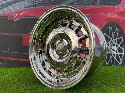 VW Classic Steel Type 2 Style R15X8.25J 4X100 ET20 73.1 Chrome