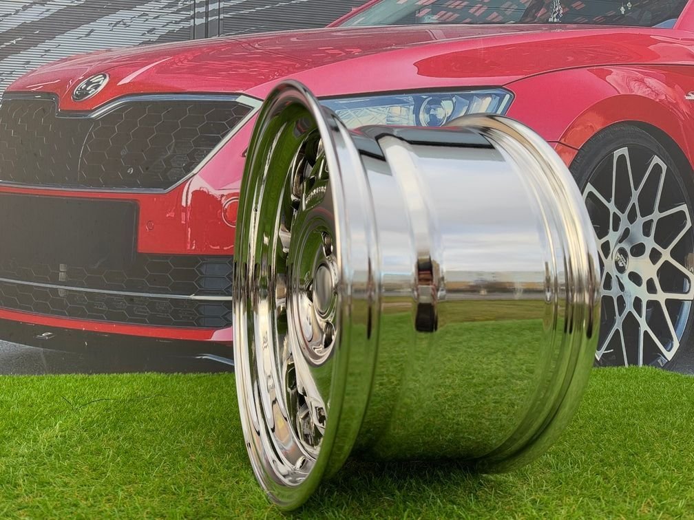 VW Classic Steel Type 2 Style R15X8.25J 4X100 ET20 73.1 Chrome 10