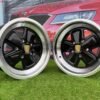 Porsche Fuchs Style R16X7J 5X130 ET23.3 71.6 Gloss Black with Milled Lip