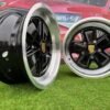 Porsche Fuchs Style R16X7J 5X130 ET23.3 71.6 Gloss Black with Milled Lip