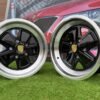 Porsche Fuchs Style R16X7J 5X130 ET23.3 71.6 Gloss Black with Milled Lip