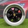 Porsche Fuchs Style R16X7J 5X130 ET23.3 71.6 Gloss Black with Milled Lip