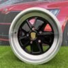 Porsche Fuchs Style R16X7J 5X130 ET23.3 71.6 Gloss Black with Milled Lip