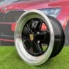 Porsche Fuchs Style R16X7J 5X130 ET23.3 71.6 Gloss Black with Milled Lip