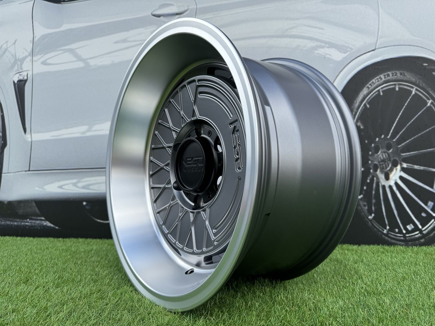 Negu N05 R17X8.5J 6X139.7 ET0 110 Satin Gunmetal with Diamond Cut lip 4