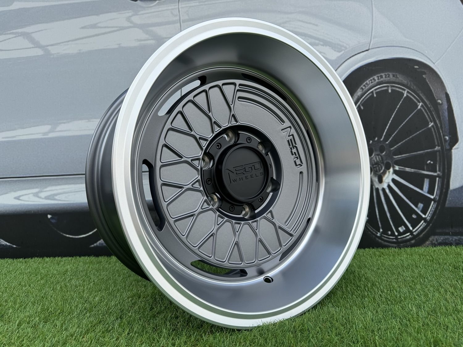 Negu N05 R17X8.5J 6X139.7 ET0 110 Satin Gunmetal with Diamond Cut lip 6