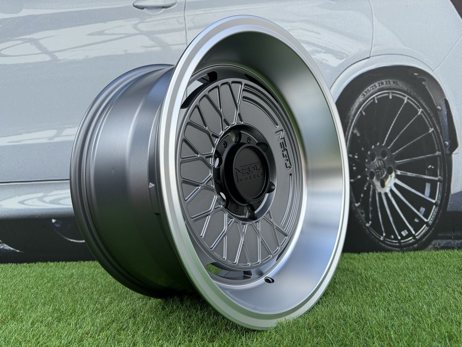 Negu N05 R17X8.5J 6X139.7 ET0 110 Satin Gunmetal with Diamond Cut lip 7