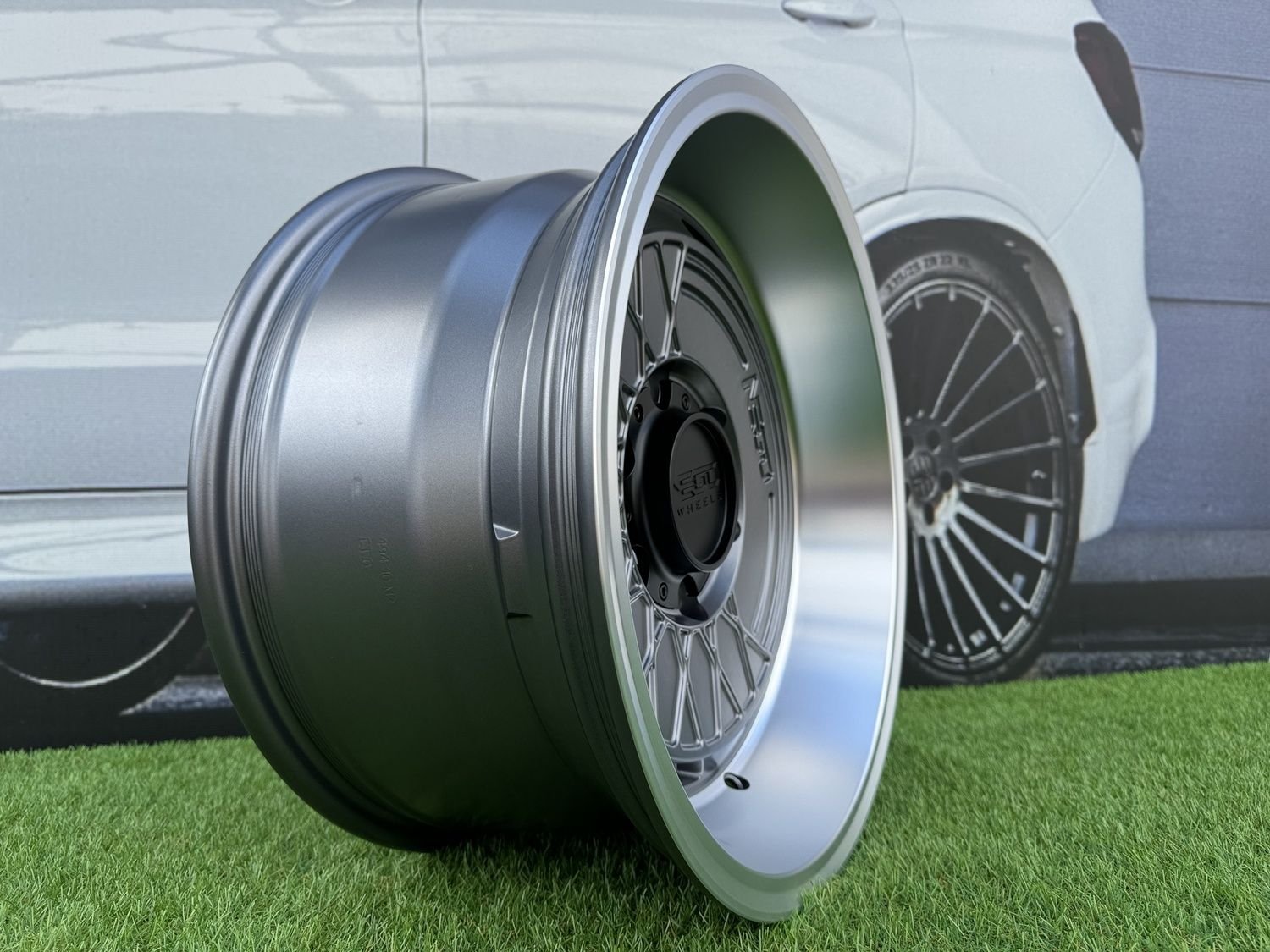 Negu N05 R17X8.5J 6X127 ET0 71.56 Satin Gunmetal with Diamond Cut lip 8
