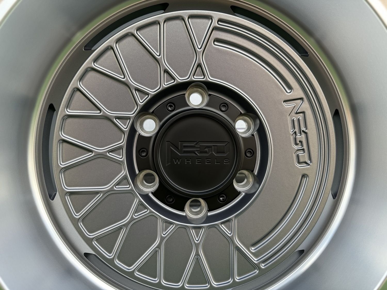 Negu N05 R17X8.5J 6X139.7 ET0 110 Satin Gunmetal with Diamond Cut lip 10