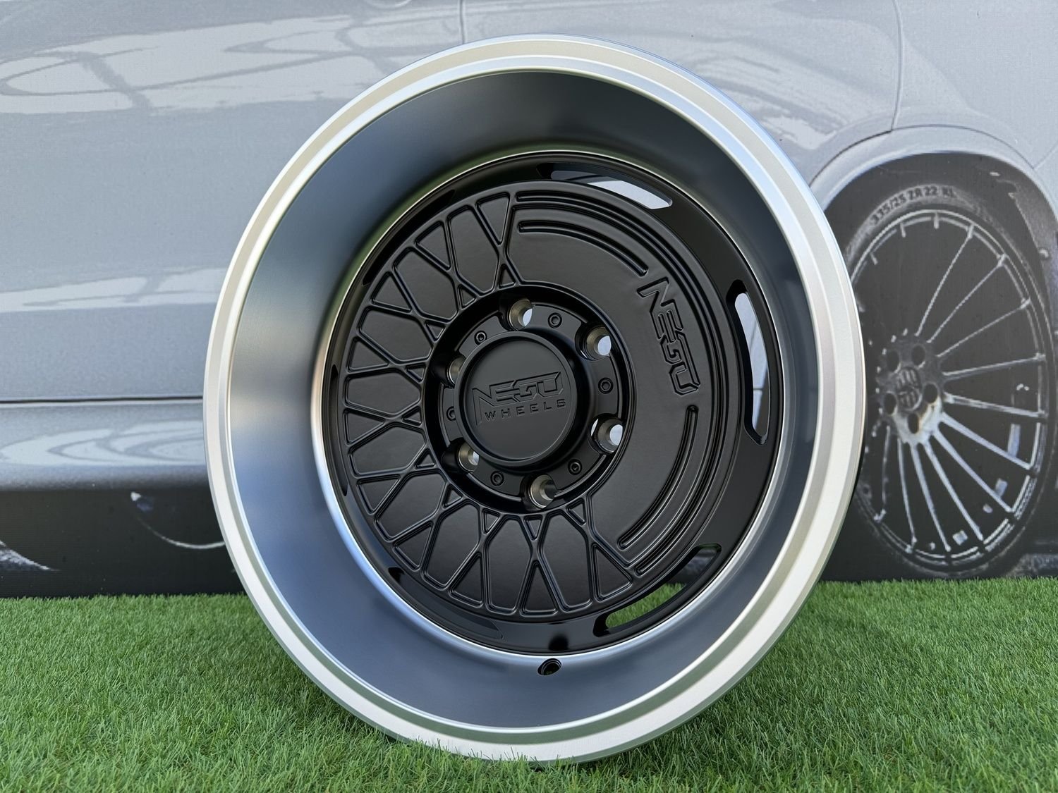 Negu N05 R17X8.5J 6X127 ET0 71.56 Satin Black with Diamond Cut lip 2