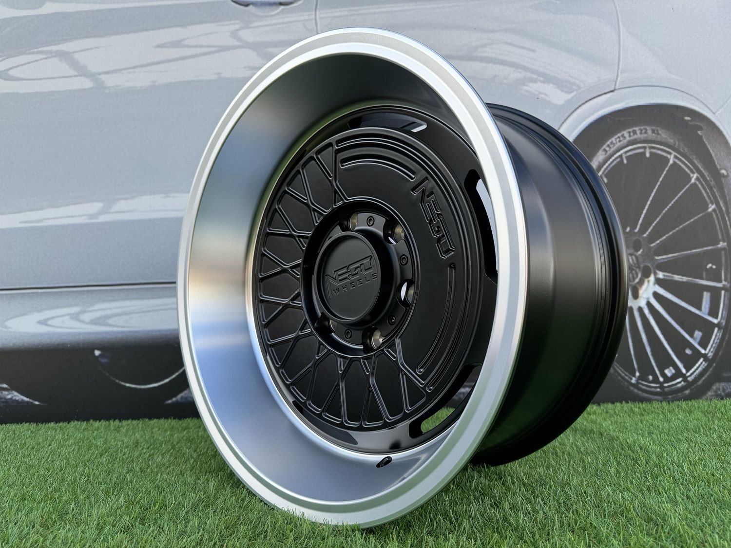 Negu N05 R17X8.5J 6X127 ET0 71.56 Satin Black with Diamond Cut lip 3