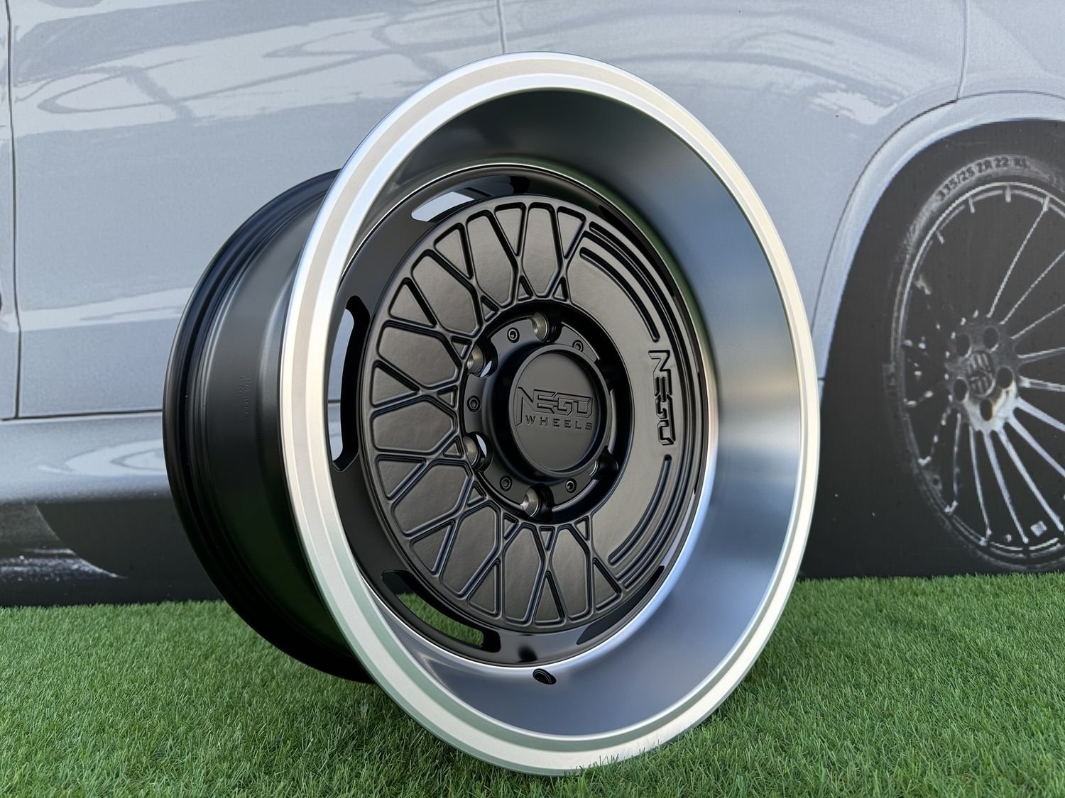 Negu N05 R17X8.5J 6X127 ET0 71.56 Satin Black with Diamond Cut lip 7