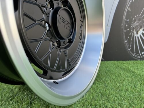 Negu N05 R17X8.5J 6X127 ET0 71.56 Satin Black with Diamond Cut lip
