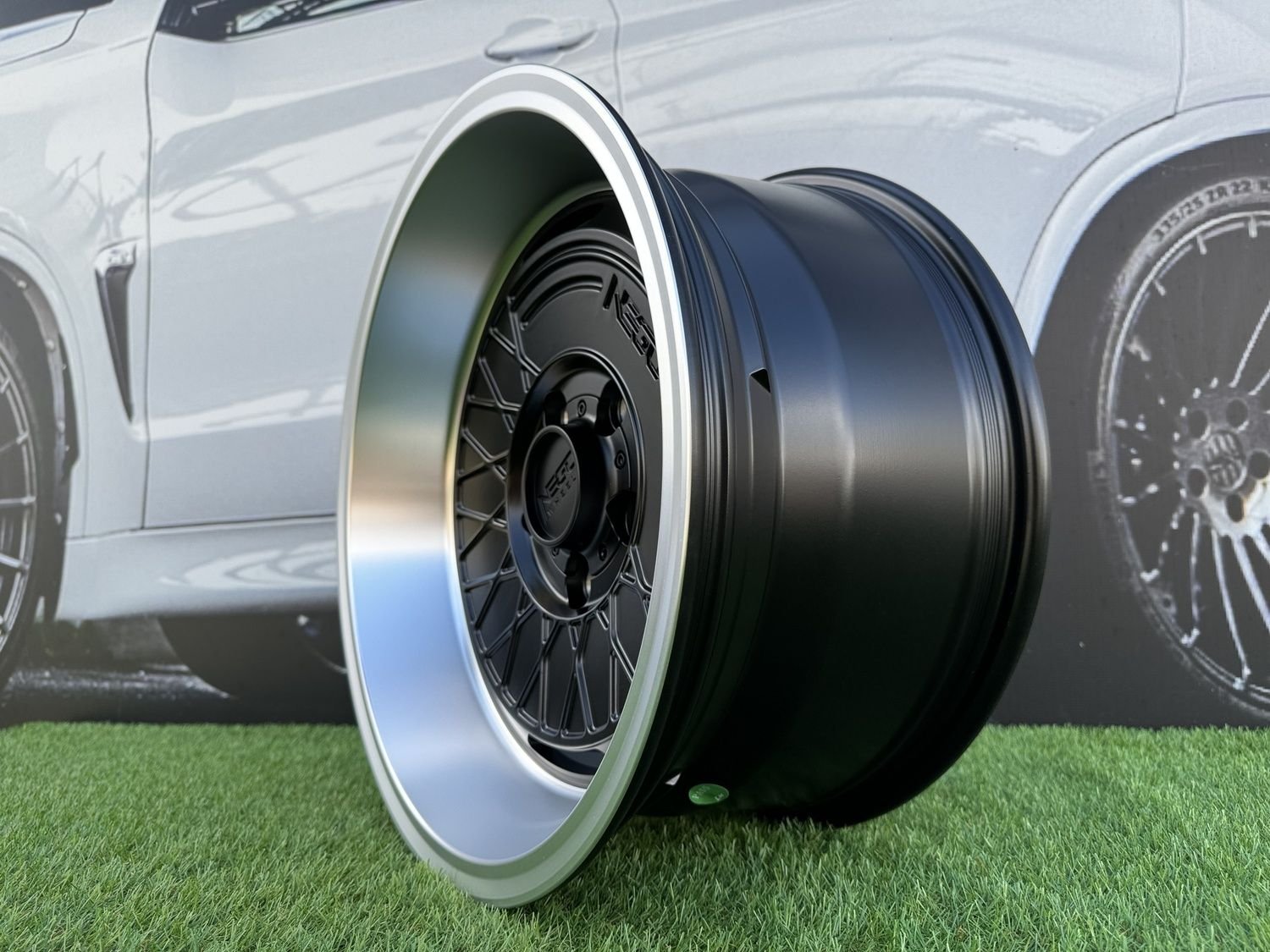Negu N05 R17X8.5J 6X139.7 ET0 110 Satin Black with Diamond Cut lip 4