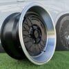 Negu N05 R17X8.5J 6X139.7 ET0 110 Satin Black with Diamond Cut lip