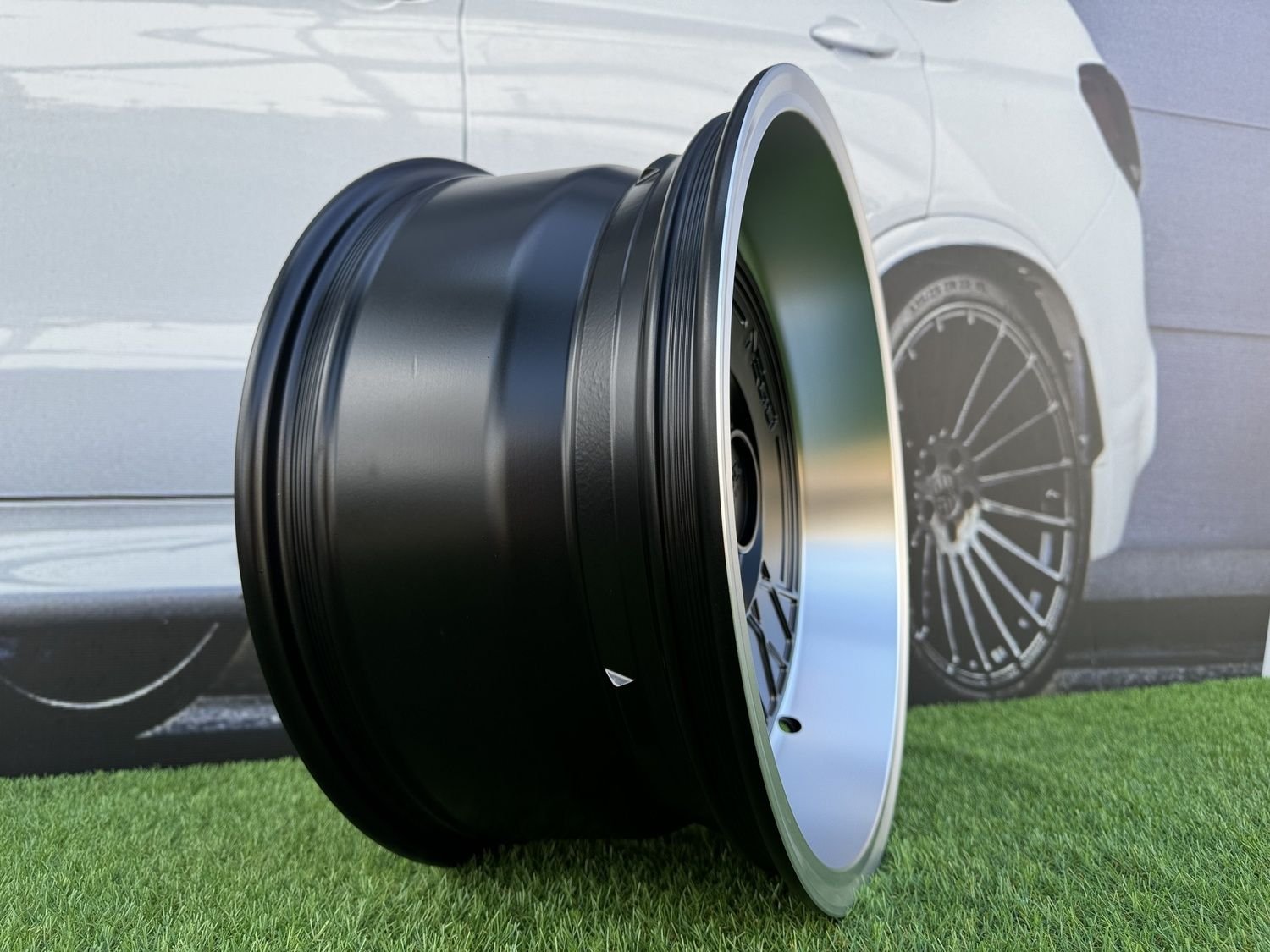 Negu N05 R17X8.5J 6X139.7 ET0 110 Satin Black with Diamond Cut lip 10