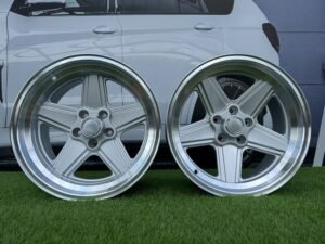 Mercedes Benz AMG Penta style R17x8 5X112 ET12 66.6 Silver with diamond cut lip