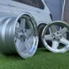 Mercedes Benz AMG Penta style R17x8 5X112 ET12 66.6 Silver with diamond cut lip