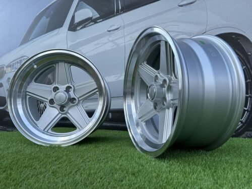 Mercedes Benz AMG Penta style R17x8 5X112 ET12 66.6 Silver with diamond cut lip
