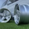 Mercedes Benz AMG Penta style R17x8 5X112 ET12 66.6 Silver with diamond cut lip