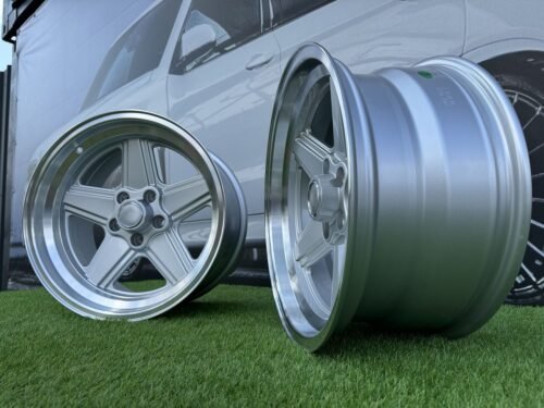 Mercedes Benz AMG Penta style R17x8 5X112 ET12 66.6 Silver with diamond cut lip