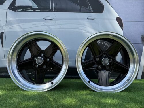 Mercedes Benz AMG Penta style R17x8 5X112 ET12 66.6 Black with Diamond Cut lip