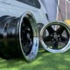 Mercedes Benz AMG Penta style R17x8 5X112 ET12 66.6 Black with Diamond Cut lip