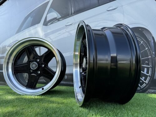 Mercedes Benz AMG Penta style R17x8 5X112 ET12 66.6 Black with Diamond Cut lip