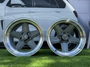 Mercedes Benz AMG Penta style R17x9 5X112 ET12 66.6 Gunmetal with Diamond Cut lip