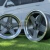 Mercedes Benz AMG Penta style R17x9 5X112 ET12 66.6 Gunmetal with Diamond Cut lip