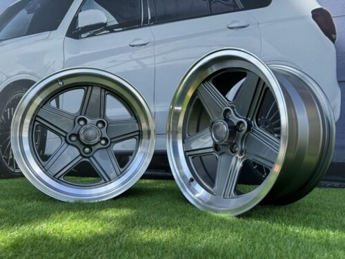 Mercedes Benz AMG Penta style R17x8 5X112 ET12 66.6 Gunmetal with Diamond Cut lip