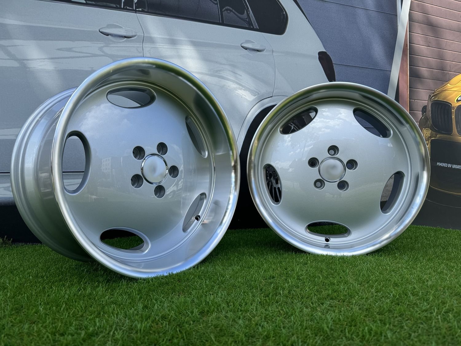Larzon Style R18X9.5J 5X112 ET35 66.6 Silver with Diamond cut lip for Mercedes - Benz 2