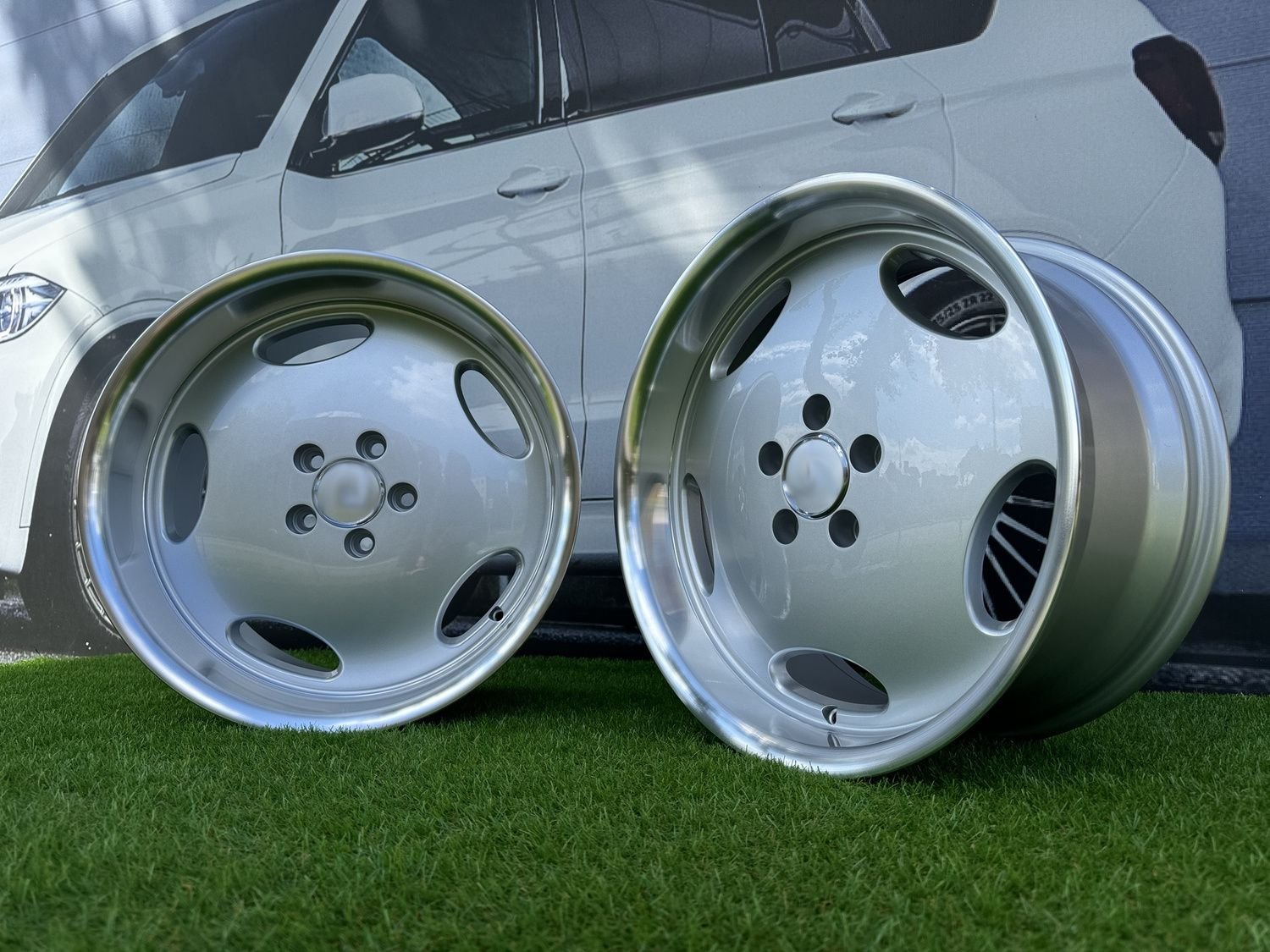 Larzon Style R18X9.5J 5X112 ET35 66.6 Silver with Diamond cut lip for Mercedes - Benz 6