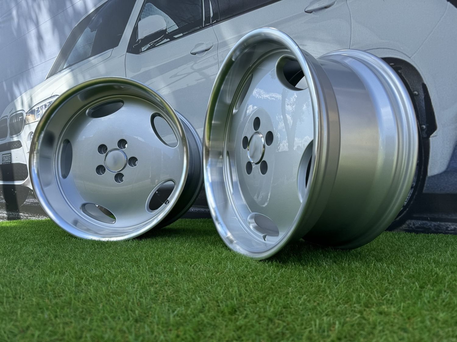 Larzon Style R18X9.5J 5X112 ET35 66.6 Silver with Diamond cut lip for Mercedes - Benz 7